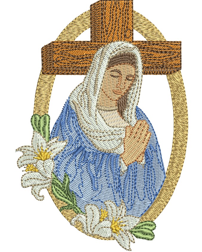 Matriz de matriz Matriz De Bordado Nossa Senhora Das Dores 12 Cm